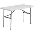 FLASH 121.9cm Plastic Folding Table Commercial Grade Rectangular
