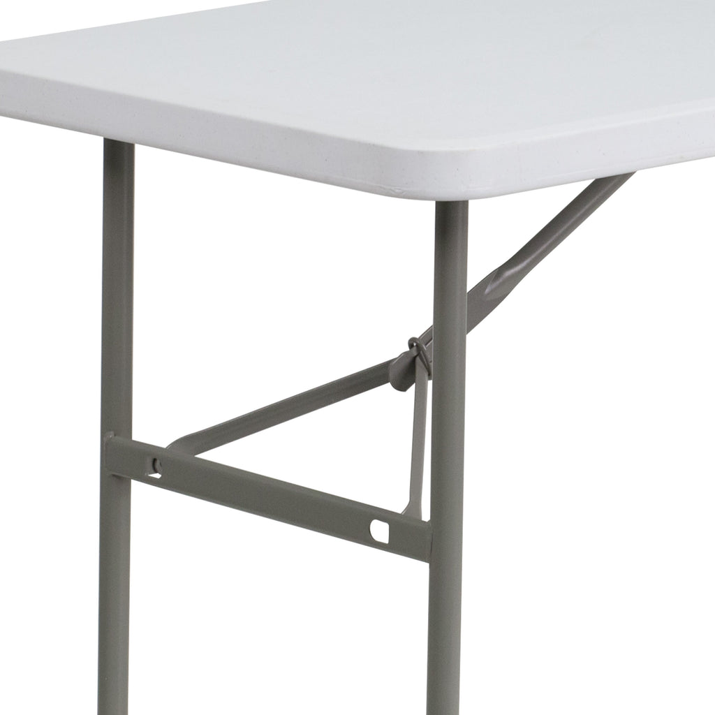 FLASH 121.9cm Plastic Folding Table Commercial Grade Rectangular