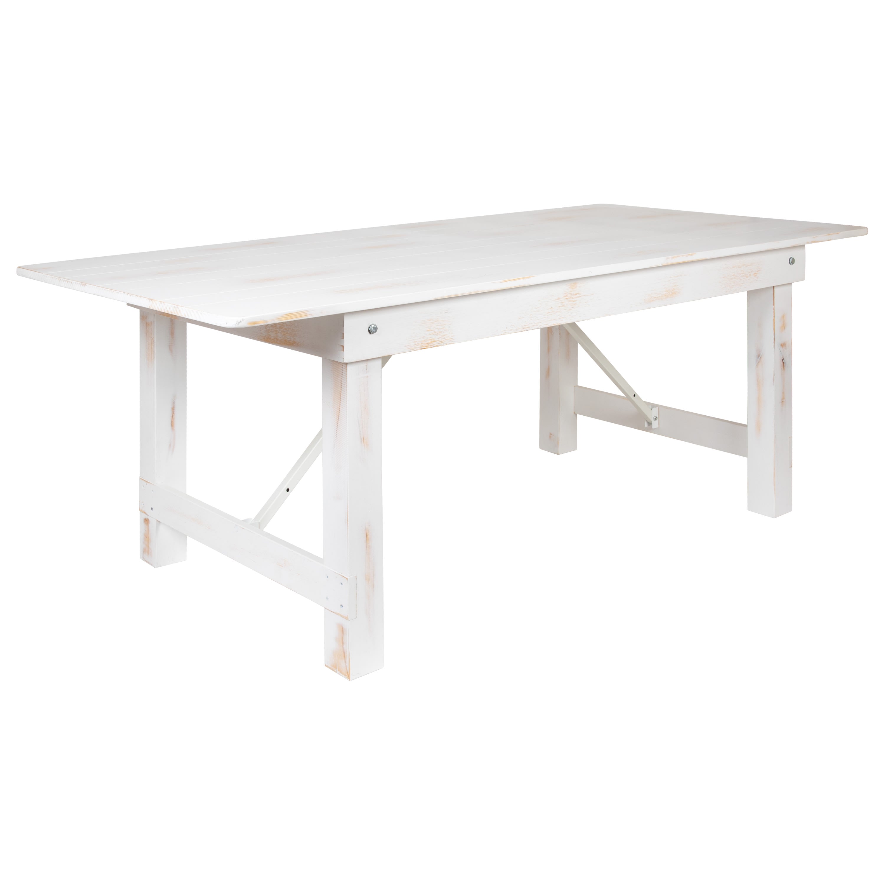 FLASH HERCULES Series Solid Pine Folding Farm Table 213.4 x 101.6 cm