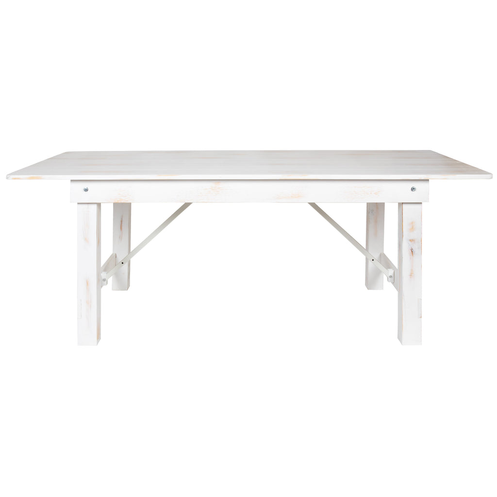 FLASH HERCULES Series Solid Pine Folding Farm Table 213.4 x 101.6 cm