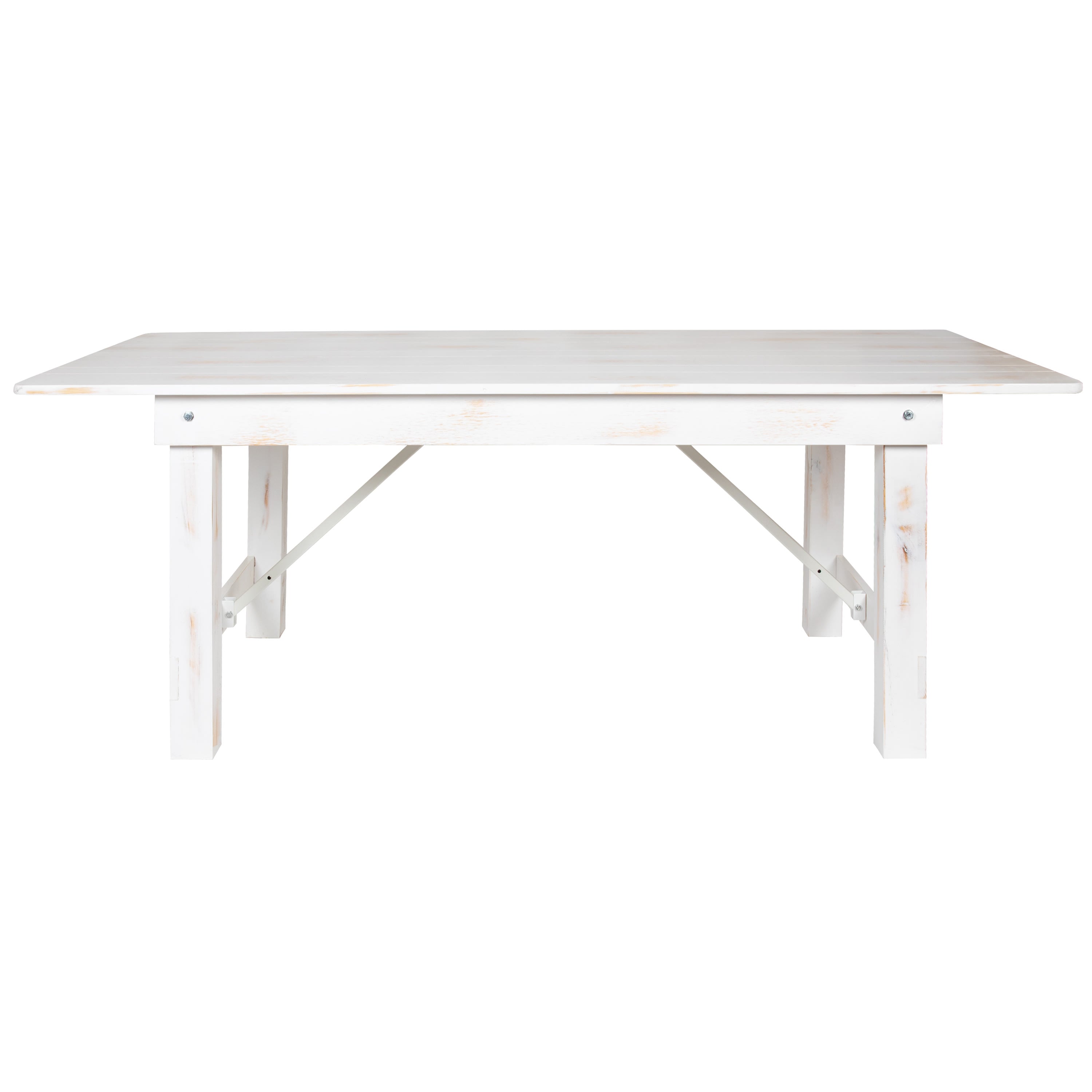 FLASH HERCULES Series Solid Pine Folding Farm Table 213.4 x 101.6 cm