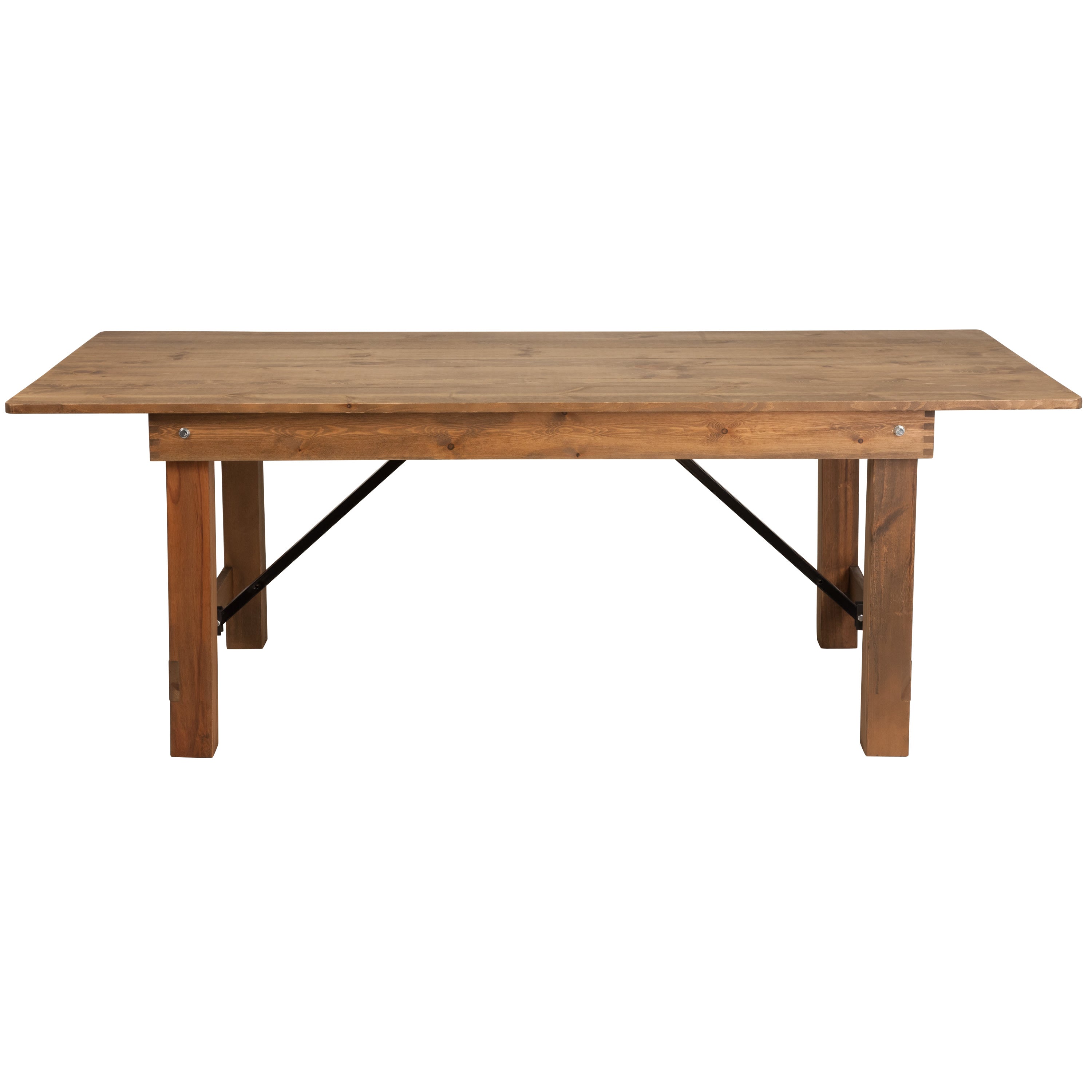 FLASH HERCULES Series Solid Pine Folding Farm Table 213.4 x 101.6 cm