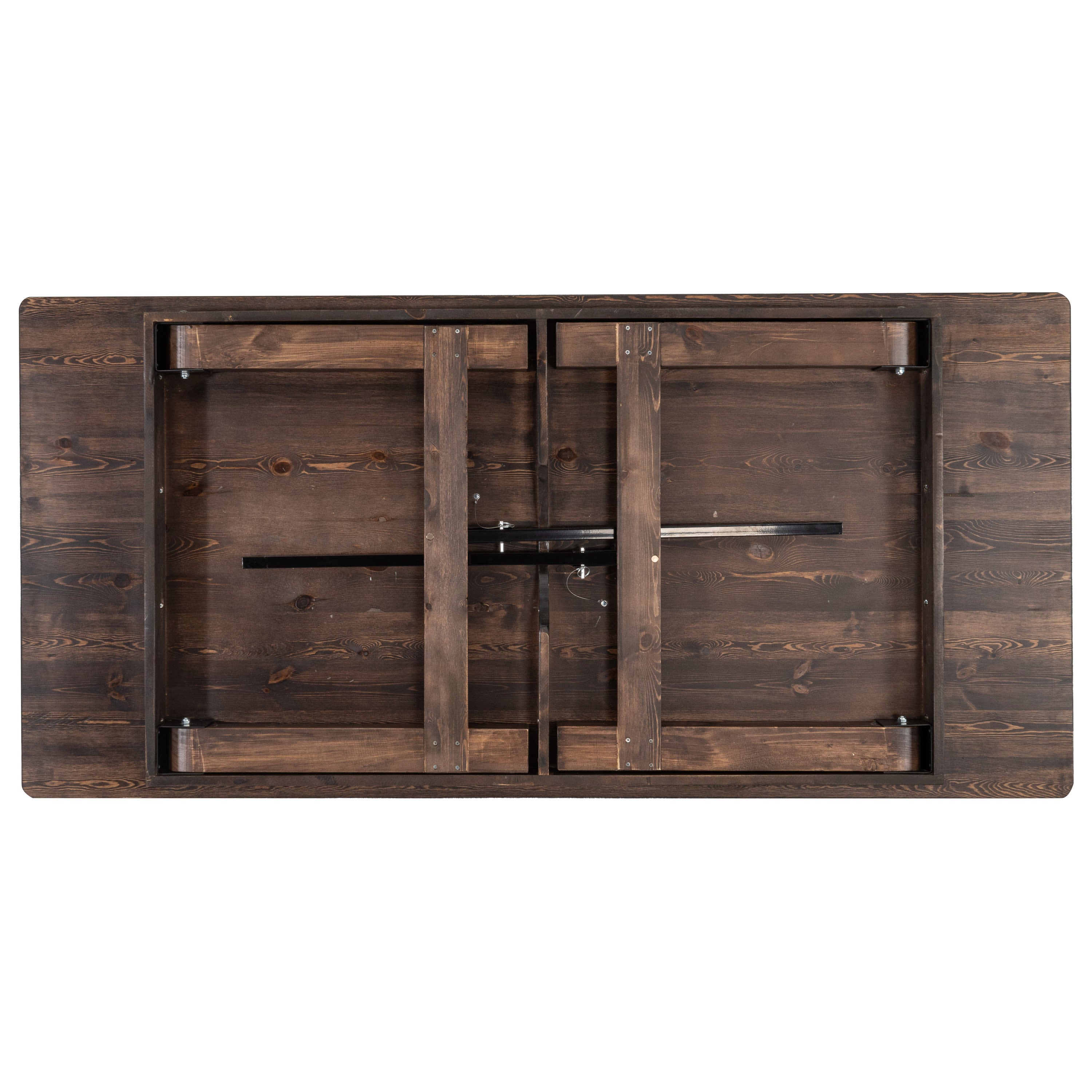 FLASH HERCULES Series Solid Pine Folding Farm Table 213.4 x 101.6 cm
