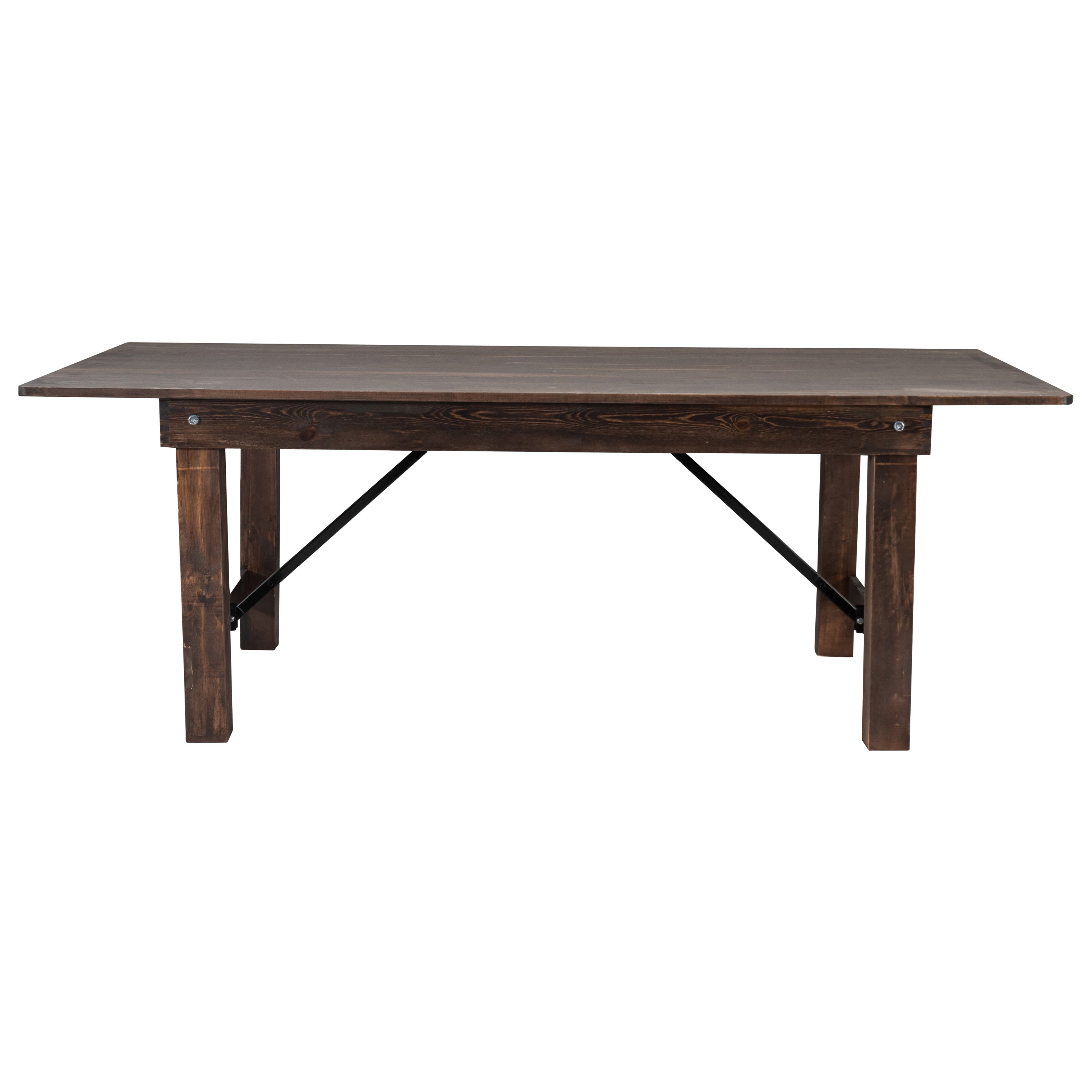 FLASH HERCULES Series Solid Pine Folding Farm Table 213.4 x 101.6 cm